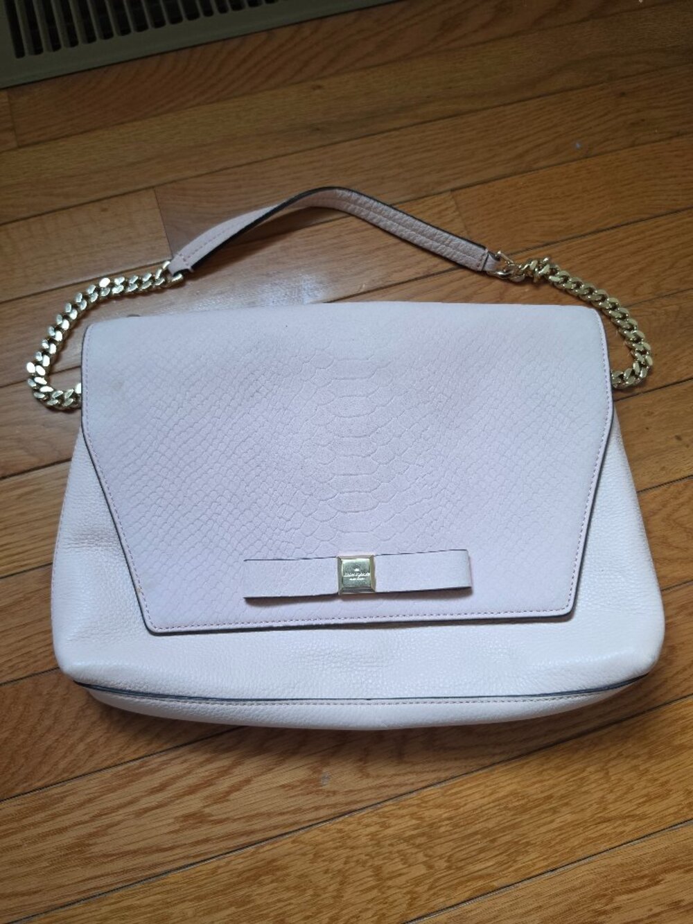 Kate Spade Avita Rivas Street Ballet Slipper Pink Leather Shoulder Bag